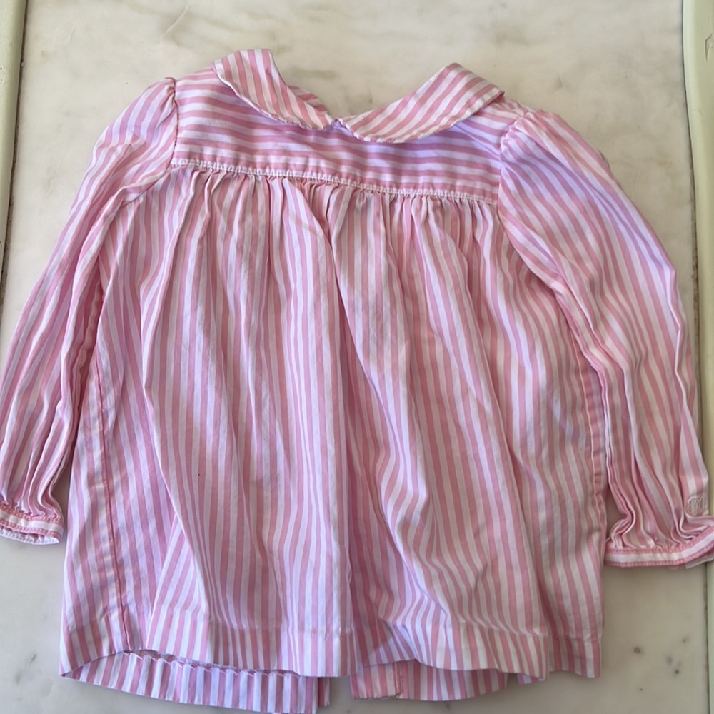 Ralph Lauren pink and white stripe blouse size 12M